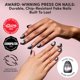 thumbnail image 2 of Uñas de presión Glamnetic ovaladas cortas con dagas plateadas, 2 of 9