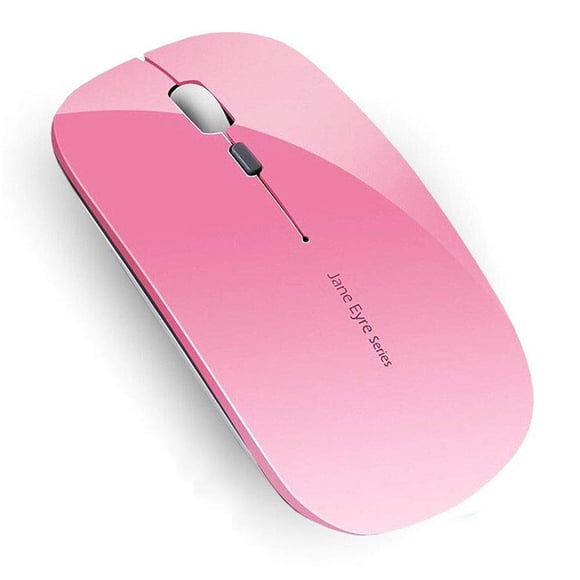 Ratón inalámbrico Uciefy Q5 Slim recargable de 2,4 G, color rosa