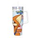 thumbnail image 2 of Pokonyan Vaso aislado de acero inoxidable con asa, diseño temático, regalo para familia, amigos y fans; incluye pajita y encaja en el portavasos estándar, 40 oz, 2 of 6
