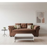 Muebles Jd - Sofá 3 Cuerpos Sira Felpa Café