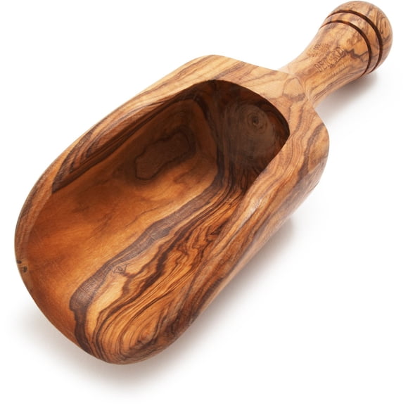 Cuchara de madera para botes, madera de olivo, 18 cm, hecha a mano