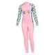 thumbnail image 2 of Trajes De Neopreno Para Niños Protección UV Cuerpo Completo Traje De Baño De Verano De Una Pieza Rosa M, 2 of 5