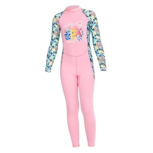 Ioensy - Trajes De Neopreno Para Niños Protección Uv Cuerpo Completo Traje De Baño De Verano De Una Pieza Rosa Xl