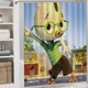 thumbnail image 5 of Pollito Pequeño-theme 4-Piece Shower Curtain Set with Rugs, Waterproof Bathroom Decor Set Includes Bath Mat, U-Shaped Rug, Toilet Lid Cover and Curtain with Hooks, 5 of 6