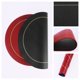 thumbnail image 2 of REGALWOVEN Juego de 6 Manteles Individuales de Cuero Sintético para Decoración de Mesa de Comedor de Cocina, Manteles Resistentes al Calor Lavables, Manteles Individuales Limpiables Negro/Rojo 18*12in, 2 of 7