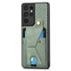 thumbnail image 2 of Funda Resistente para Samsung Galaxy S21 Ultra con Tarjetero y Soporte, Diseño Magnético Verde, 2 of 5