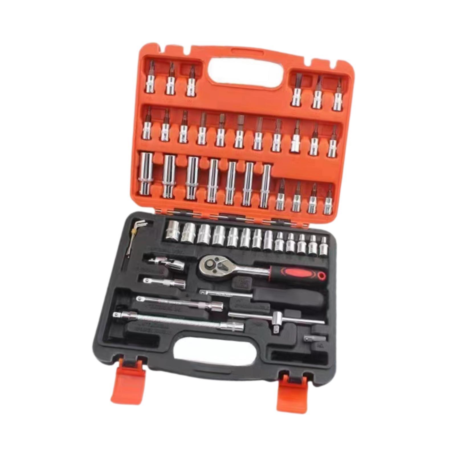 Magideal - Juego De Llaves De Tubo Y Herramientas Mecánicas Genéricas De 53 Piezas