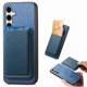 thumbnail image 1 of Funda de Cuero Magnética con Tarjetero para Samsung Galaxy S25 Plus Cubierta Delgada Azul, 1 of 5