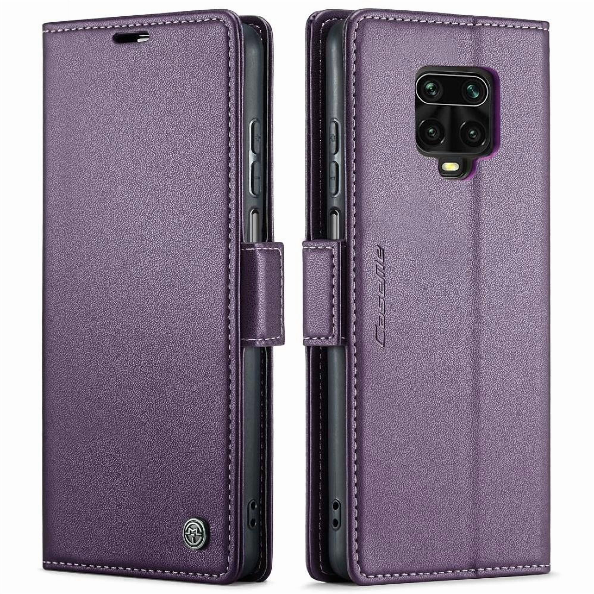 Caseme Tipo Cartera Xiaomi Redmi Note 9s/note 9 Pro Con Cierre Magnético, Rfid, Tarjetero, Soporte, Carga Inalámbrica