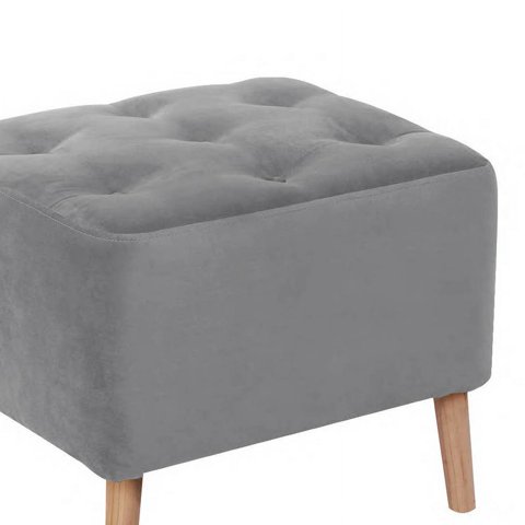 Latam Home - Pouf Lyon Tela Velvet Gris