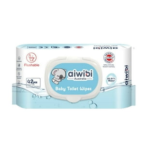 Aiwibi - Toallitas Húmedas 99,91% Para Bebés Biodegradables / 42 Unidades