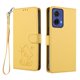 thumbnail image 1 of Funda Billetera con Relieve de Gato para Motorola MOTO G85 5G, Amarillo, 1 of 6