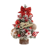 Magideal - Árbol De Navidad Artificial De 45 Cm Con Luces Led Para Fiestas, Ideal Para Estanterías, Decoración De Escritorio Y Hogar. Rojo