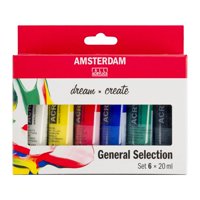 Acrílico Amsterdam Pack 6 Colores 20Ml Selección General