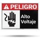 thumbnail image 1 of Cartel Peligro Alto Voltaje TRADESAFE TSSSSS7 14 x 10 in Aluminio, 1 of 3