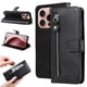 thumbnail image 2 of Funda con Cremallera para iPhone 16 Pro Max, Carcasa Cartera de Cuero PU con Soporte y Tarjetero, 2 of 6