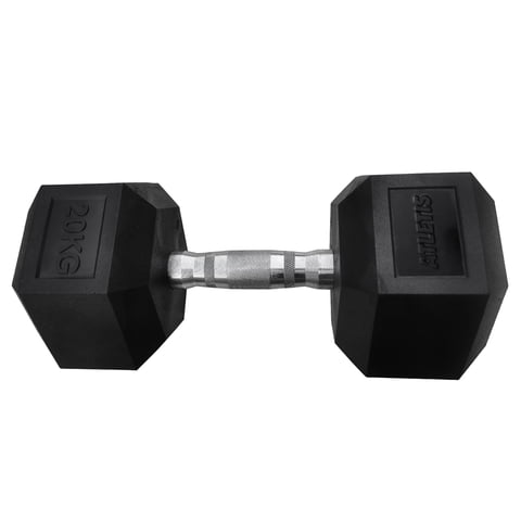 Atletis - Mancuerna Hexagonal 20 Kg Negro