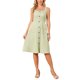 thumbnail image 1 of INSPIRE CHIC Vestido de Verano para Mujer 2026 Casual Cuello Cuadrado Favorecedor Línea A Sin Mangas Vestido de Sol Abotonado Midi Talla M Verde, 1 of 5