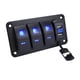 thumbnail image 2 of Panel De Interruptor De Balancín 4.2A Voltímetro De Cargador USB Doble Para Vehículos Marine 4 Pandilla, 2 of 5
