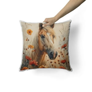 Creango - Cojin Decorativo Caballo Flores