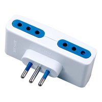 Macrotel - Adaptador 4 Tomas 2P+T 10A Blanco, 1500W Máx. 250V