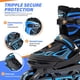 thumbnail image 3 of Patines en línea 2PM SPORTS Vinal para niños, ajustables, parpadeantes, 3 of 8
