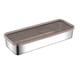 thumbnail image 1 of Contenedor De Almacenamiento De Alimentos De Acero Inoxidable Caja De Pan Para Picnic, Oficina, Viaje 26,5 Cm X 10 Cm X 5 Cm, 1 of 5