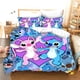 thumbnail image 1 of Stitch & Angie Sweet Cartoon Bedding Duvet Cover Soft Comfort Polyester 3D Anime Printing Full Size Bedroom Decoration Kids Gift Bed Sheets, 1 of 5