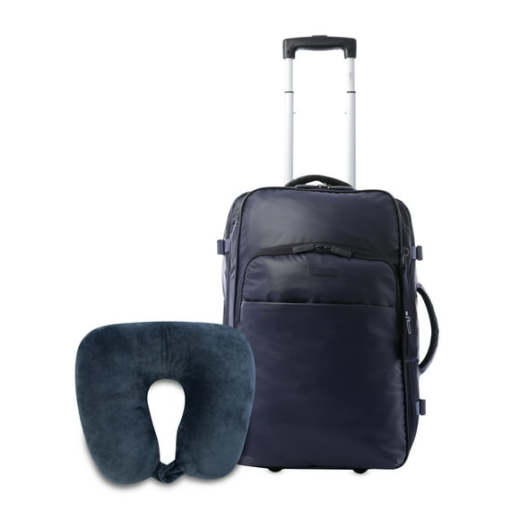 Pack Maleta de cabina Trip + Almohada de viaje Azul Totto