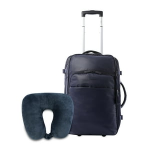 Pack Maleta De Cabina Trip + Almohada De Viaje Azul Totto