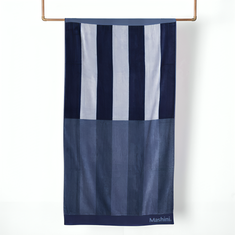 Toalla De Playa Jacquard 100X180Cm / Azulina – Mashini