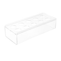 Magideal - Florero De Acrílico Cajas De Flores Titular De Agua Maceta Florero Decorativo Hidroponía Plantas Titular Flauta Florero Para Cumpleaños Fiesta En Casa 25X10X6Cm 10 Agujeros