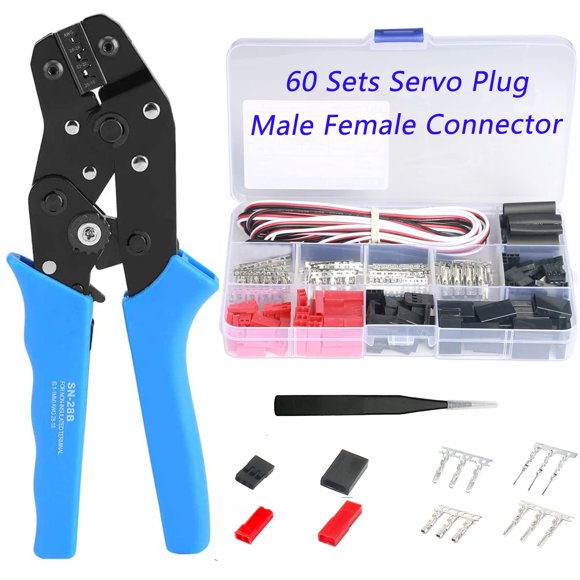Kit de servoconectores JST SYP 60 juegos con herramienta de crimpado