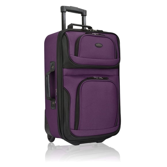 Maleta U.S. Traveler Rio Lightweight Softside Púrpura con 2 ruedas
