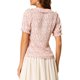 thumbnail image 3 of Blusa de Manga Corta con Volantes y Cuello Peter Pan Floral para Mujer de INSPIRE CHIC, 3 of 8
