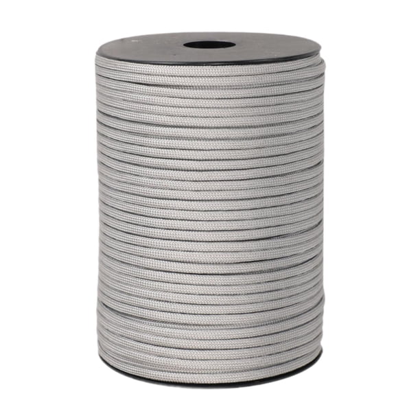 Cuerda de paracaídas de 328 pies, cuerda para tienda de campaña, cuerda Guyline para acampar al aire libre, cuerda para atar, artesanía DIY, escalada Gris