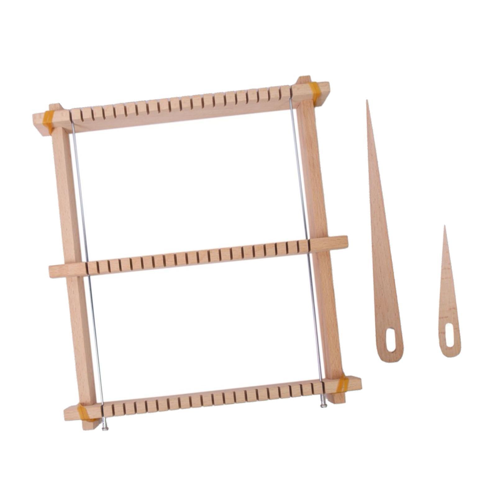 Magideal - Telar Pequeño Para Tejer, Herramientas De Tejido Para Niños Y Adultos, 9,45 X 11,02 Pulgadas, Con Aguja De Crochet, Telar De Tapicería Para Manualidad