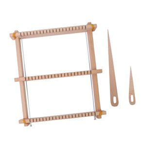 Magideal - Telar Pequeño Para Tejer, Herramientas De Tejido Para Niños Y Adultos, 9,45 X 11,02 Pulgadas, Con Aguja De Crochet, Telar De Tapicería Para Manualidad