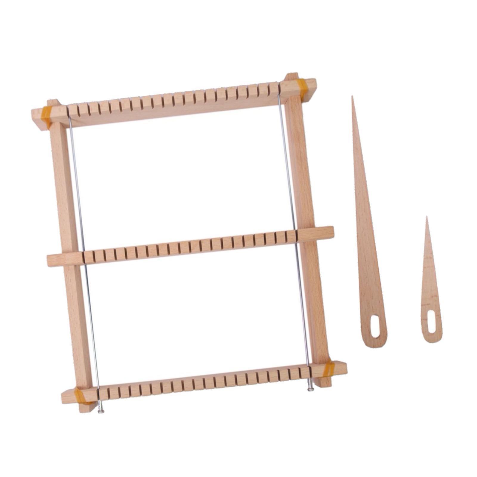 Magideal - Telar Pequeño Para Tejer, Herramientas De Tejido Para Niños Y Adultos, 9,45 X 11,02 Pulgadas, Con Aguja De Crochet, Telar De Tapicería Para Manualidad