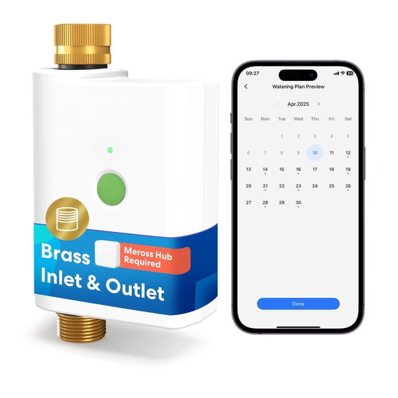 Temporizador para manguera de agua meross MSH400 Válvula inteligente WiFi de latón