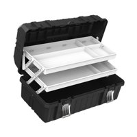 Ioensy - Maleta De Herramientas Plegable De 3 Capas, Organizador Multiusos, Caja De Aparejos De Pesca, 49 Cm X 27,5 Cm X 22 Cm, Color Negro