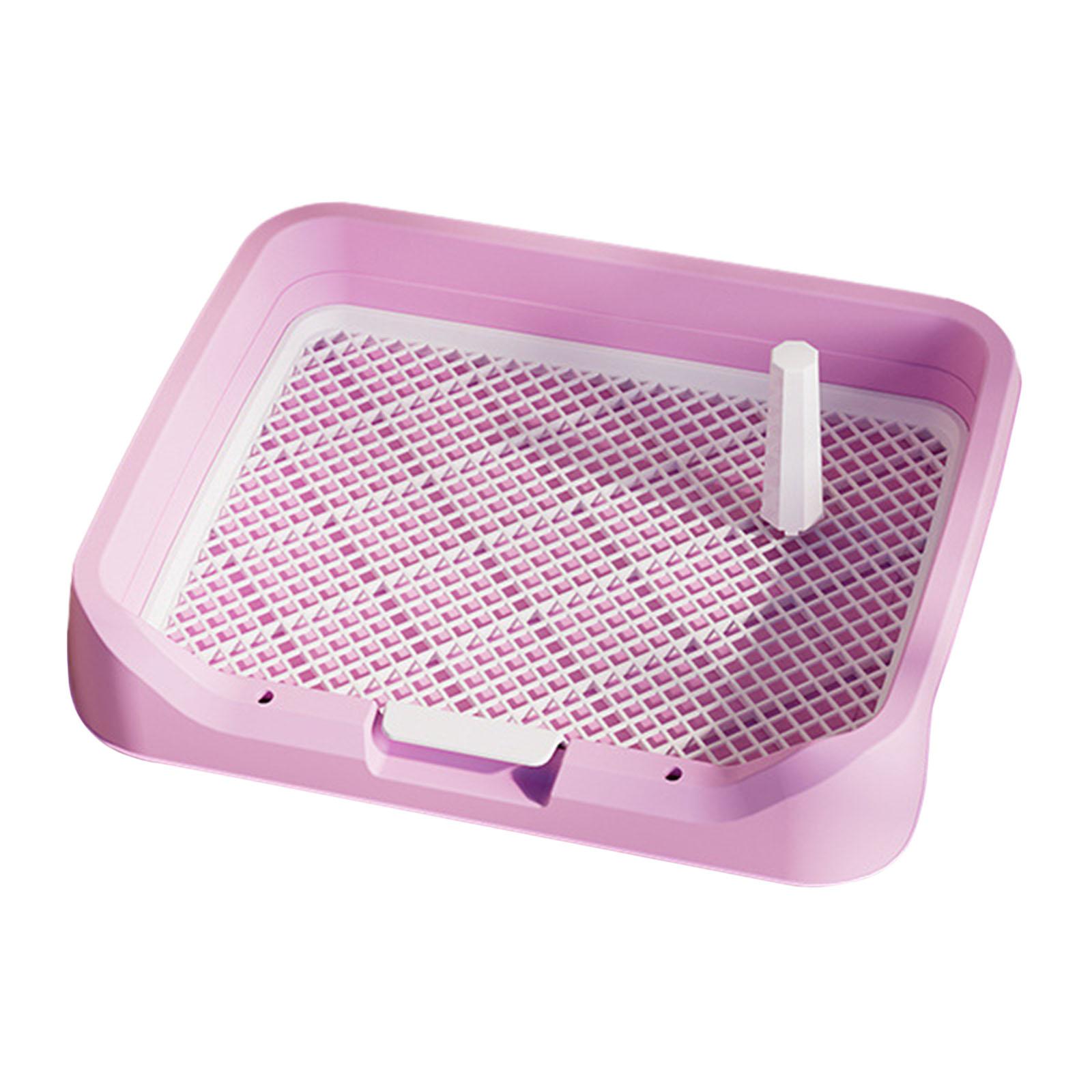 Magideal - Almohadilla Para Orinal Para Perros, Inodoro Para Perros Cómodo Con Poste Extraíble, Soporte De Entrenamiento Para El Baño Para Mascotas, Bandeja Para Rosa