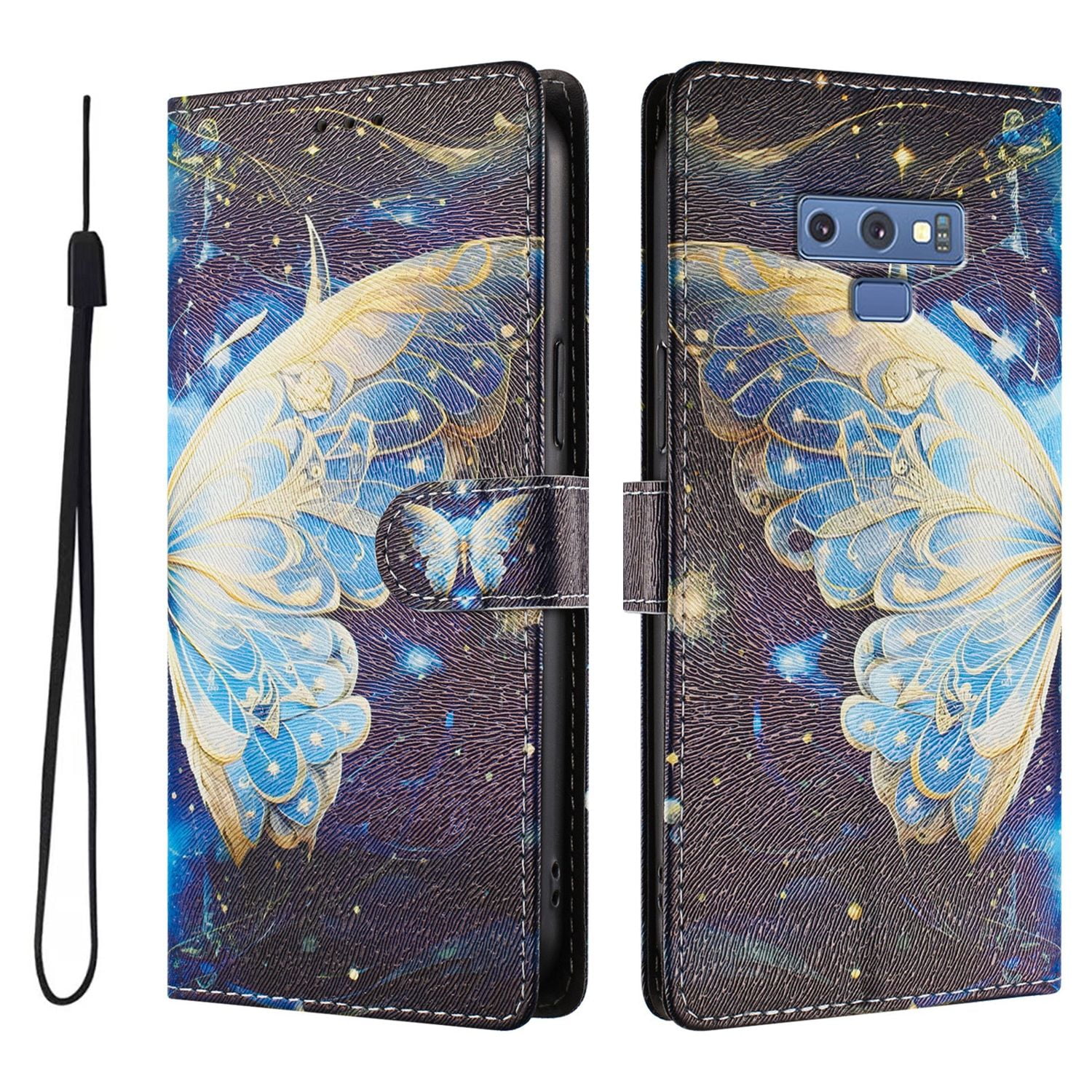 Foxdock Funda Tipo Cartera Para Samsung Galaxy Note 9 Con Soporte Y Correa – Diseño De Patrones Lindos