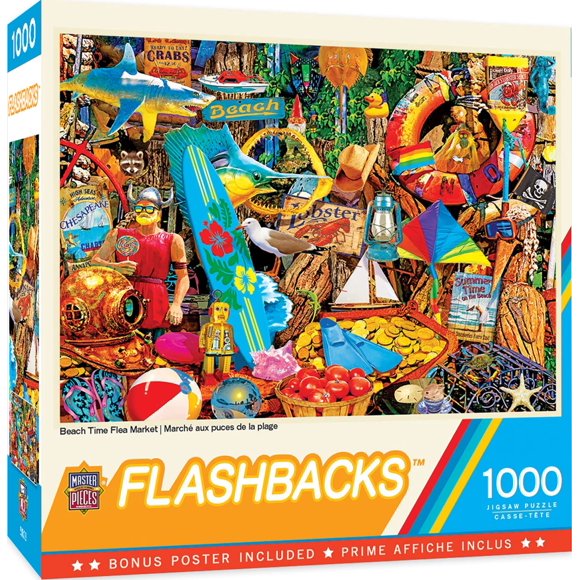 Rompecabezas MasterPieces Beach Time Flea Market 1000 piezas
