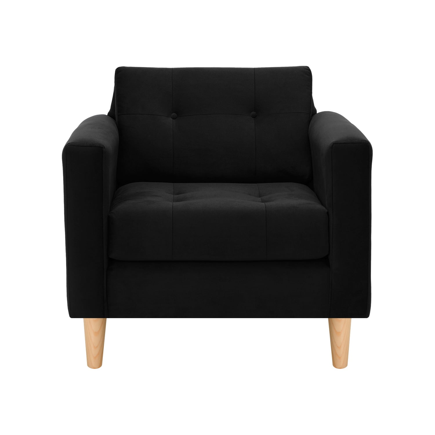 Bodevir - Sofa Retro 1c Felpa 05 Negro
