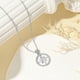 thumbnail image 3 of Collar con colgante de brújula, joyería con circonita cúbica bañada en oro de 18 quilates, ideal como regalo para una estancia inolvidable. Plata., 3 of 5
