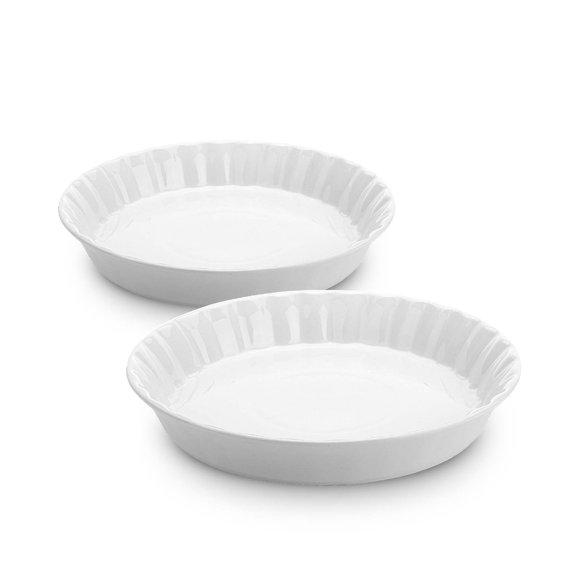 Juego de 2 moldes de cerámica Brew To A Tea 27 cm y 24 cm para tartas