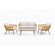 thumbnail image 1 of Set Terraza Ratán 4 Piezas Sofá + Sillones con Cojines, 1 of 11