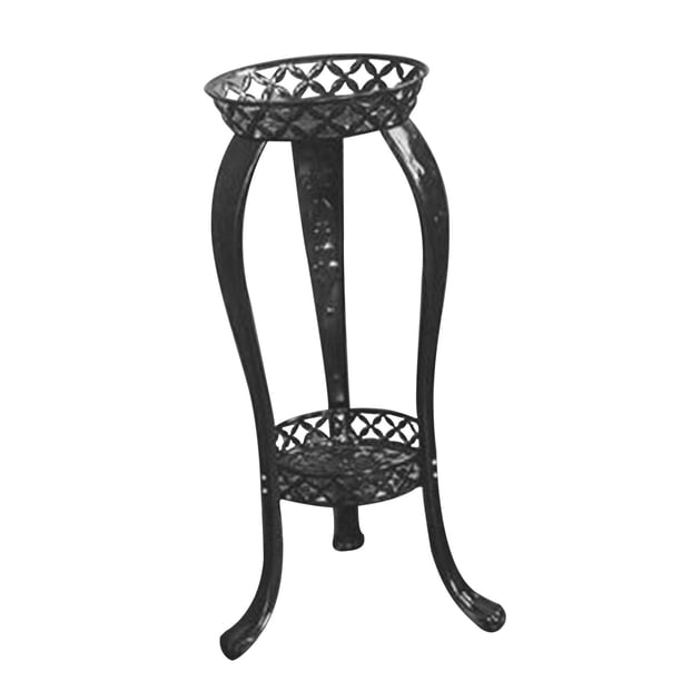 Soportes para macetas de 32 pulgadas de alto para dormitorio, cocina, balcón, oficina, multifunción, para interiores y exteriores con contenedores Negro
