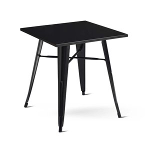 Novahus - Mesa Metal Tolix Negra 70X70 Cm